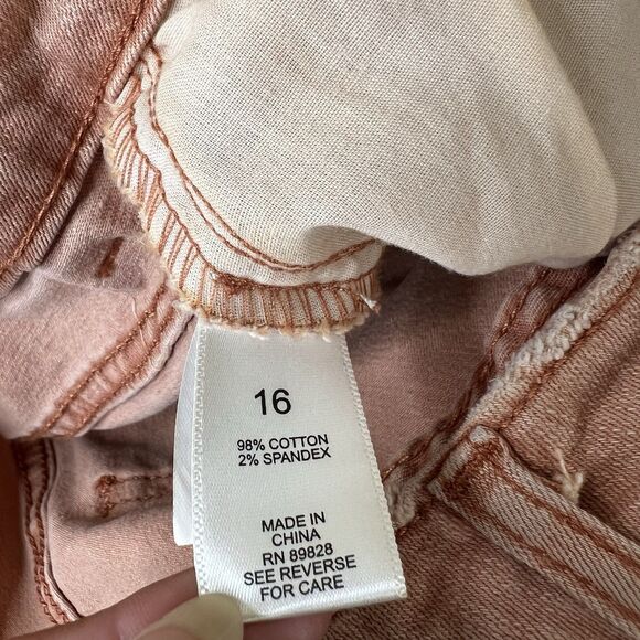 Logo By Lori Goldstein Jeans Womens Size 16‎ Salmon Boyfriend 29.5” Inseam - Picture 5 of 9
